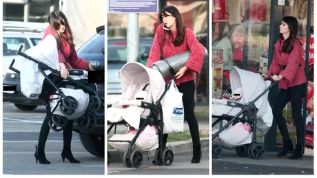 Diana Bart este o mamica activa! Prezentatoarea tv isi ia fetita chiar si la cumparaturi