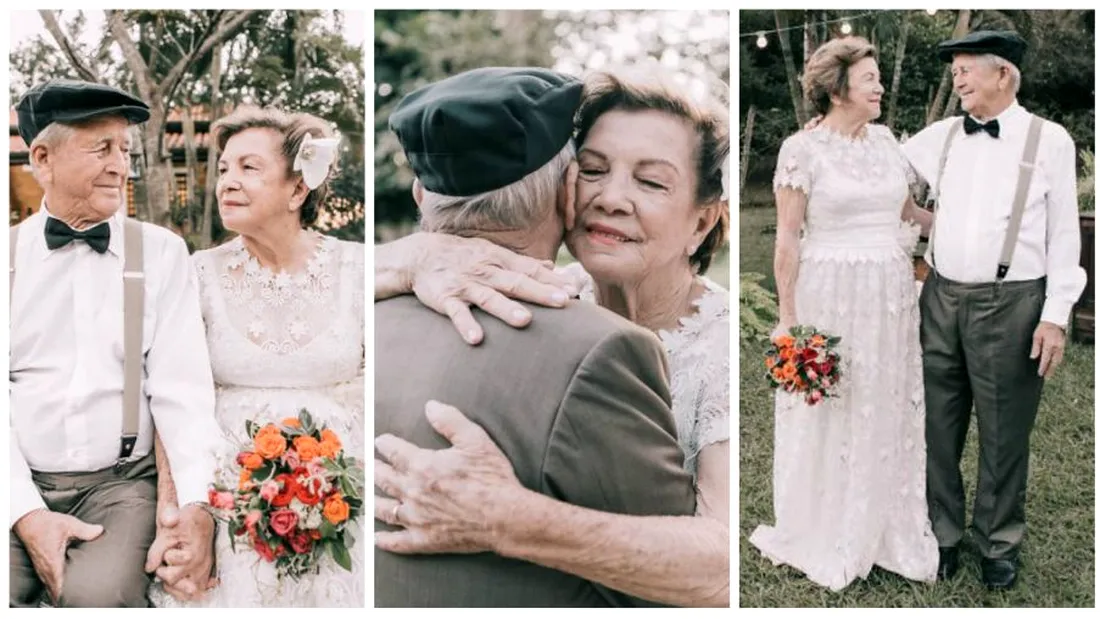 Nu au avut nicio poza de la nunta lor, insa surpriza a venit abia dupa sase decenii! Acesti batranei au uimit o lume intreaga