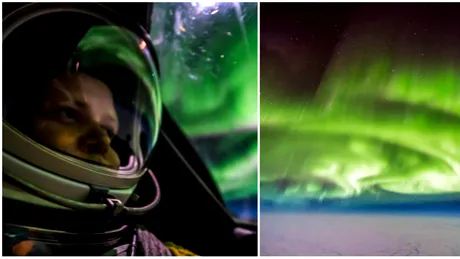 Experimentul facut de acest pilot e absolut genial! Asa arata aurora boreala deasupra norilor VIDEO