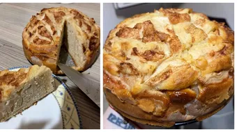 Prăjitură pufoasă cu pere și scorțișoară a bunicii. Rețeta simplă care umple casa cu aroma toamnei