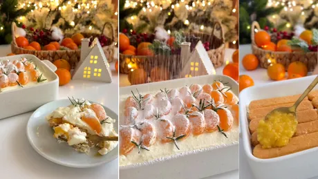 Rețetă rapidă și delicioasă pentru Crăciun! Tiramisu cu mandarine