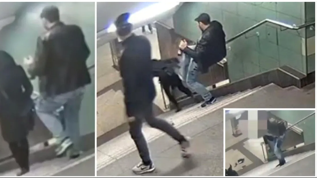 Incident la metrou! Un barbat a impins o femeie pe scari. De ce a facut-o: Jur pe copiii mei... VIDEO