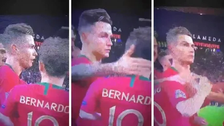 Cristiana Ronaldo, privire epica dupa ce Bernardo Silva a fost declarat cel mai bun jucator al Ligii Natiunilor. Pozele sunt nepretuite VIDEO