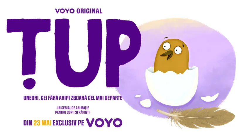 Andreea Esca, Amalia Enache, Paula Herlo si Cristian Leonte dau viață personajelor din ȚUP, primul serial de animație românesc de pe VOYO