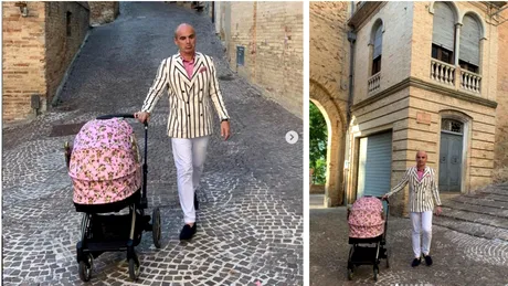 Imaginea cu Rares Bogdan care a devenit virala! Isi plimba fiica intr-un carucior de 2.500 de euro! Arbitru de eleganta! VIDEO