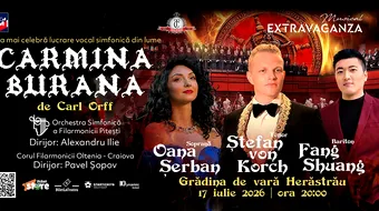 CARMINA BURANA  – premieră în aer liber, cu tenorul ŞTEFAN von KORCH pe scenă, pe 17 iulie la Grădina de Vară  Herăstrău din Bucureşti